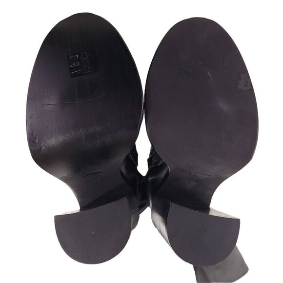 Ann Demeulemeester Over The Knee Stretch Leather Boots 35 5 Black - Picture 7 of 14